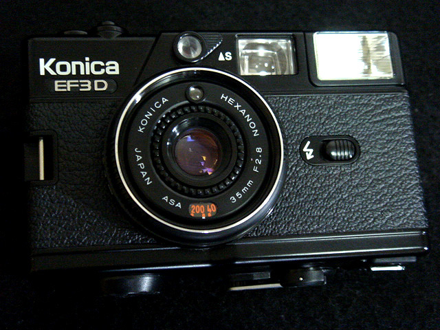 316 試写済 コニカ C35 EF3D 黒 konica c35ef3d black 昭和レトロ