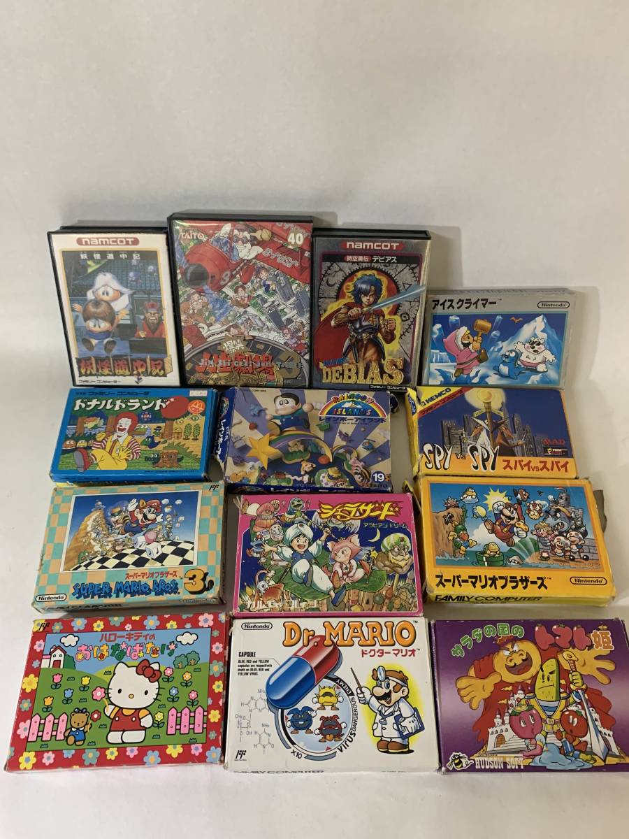 任天堂 ファミコン ソフト まとめて13点 箱付 難有