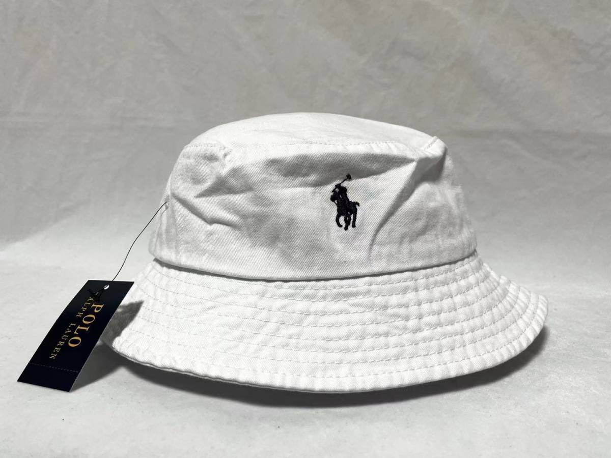 未使用 POLO RALPH LAUREN ポロ ラルフローレン LOGO 刺繍 バケット