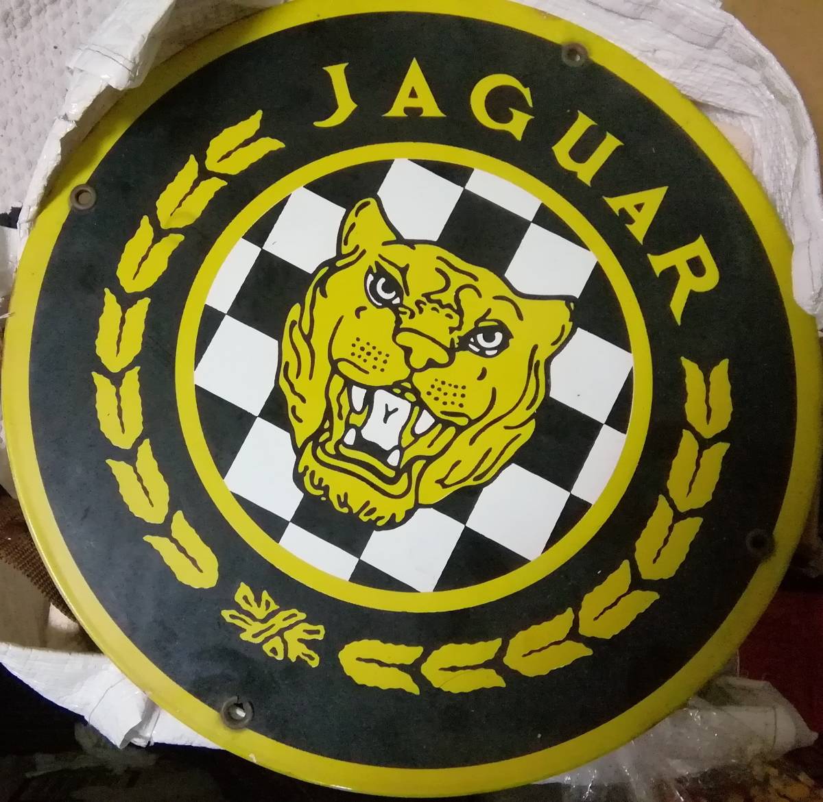 古い金属看板 JYDEN M.F.G. ジャガー 看板 サイン プレート - ジャガーサイン メーカー メタル