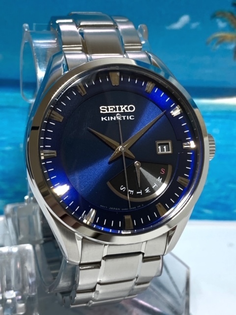 新品SEIKOセイコー腕時計メンズアナログKINETICキネティッククオーツ 