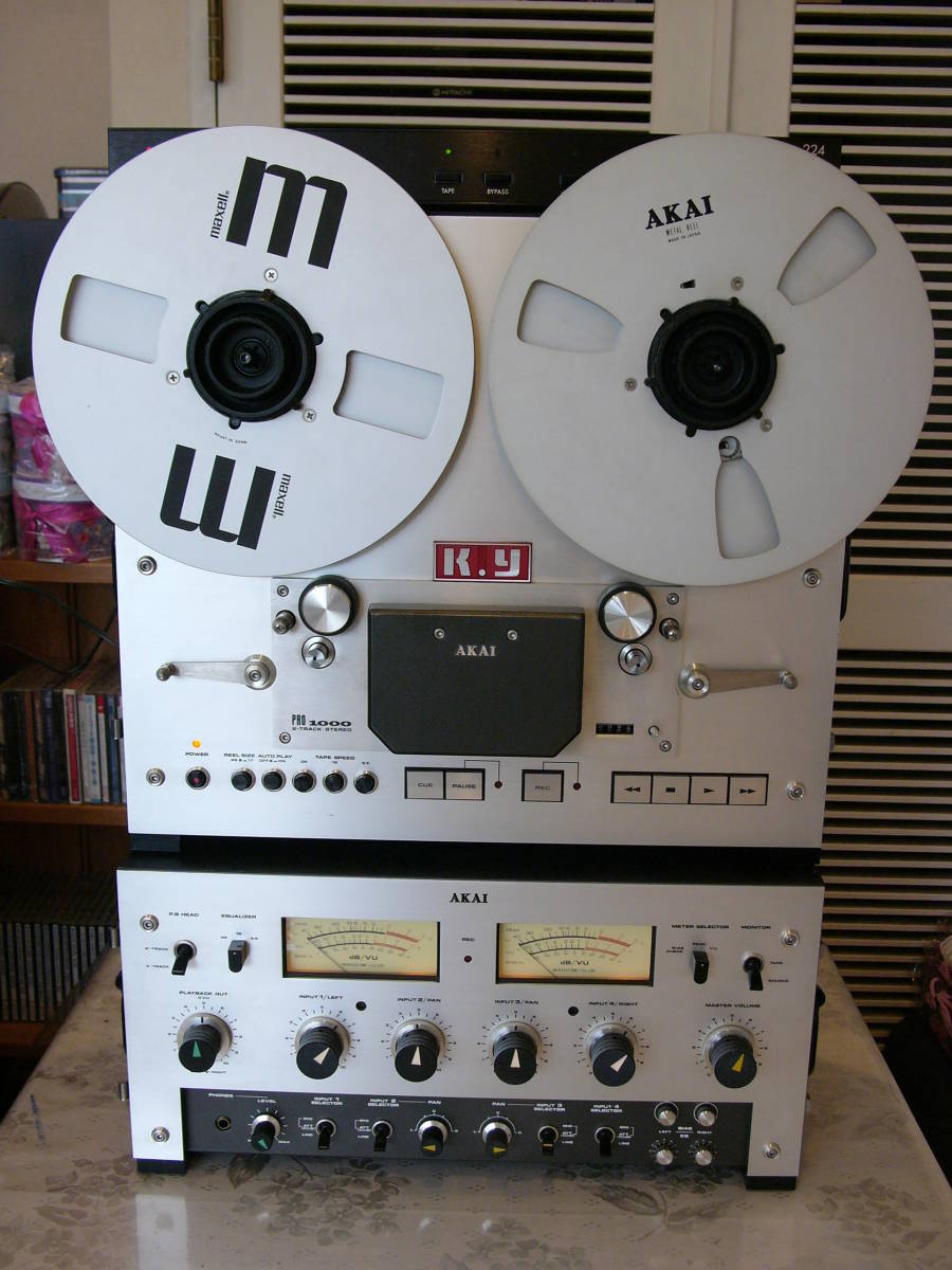 AKAI PRO-1000　オープンリールデッキ dbx-224　ノイズリダクション 要修理品　部品取り　通電のみ　動作未確認　取り説