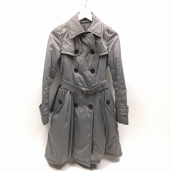 ○超美品 バーバリー ブラックレーベル Burberry BLACK LABEL オンオフ使える アウター ロング トレンチ コート 38 Mサイズ F17-022