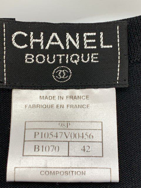 シャネル　CHANEL 黒白　ボーダー　アンサンブル　カーディガン　半袖カットソー　トップス　ヴィンテージ　美品　ココボタン ツインニット ニット ボーダー シャネル P19237V01073 02P ボーダー（ブランドシャネル）（トップス｜レディース
