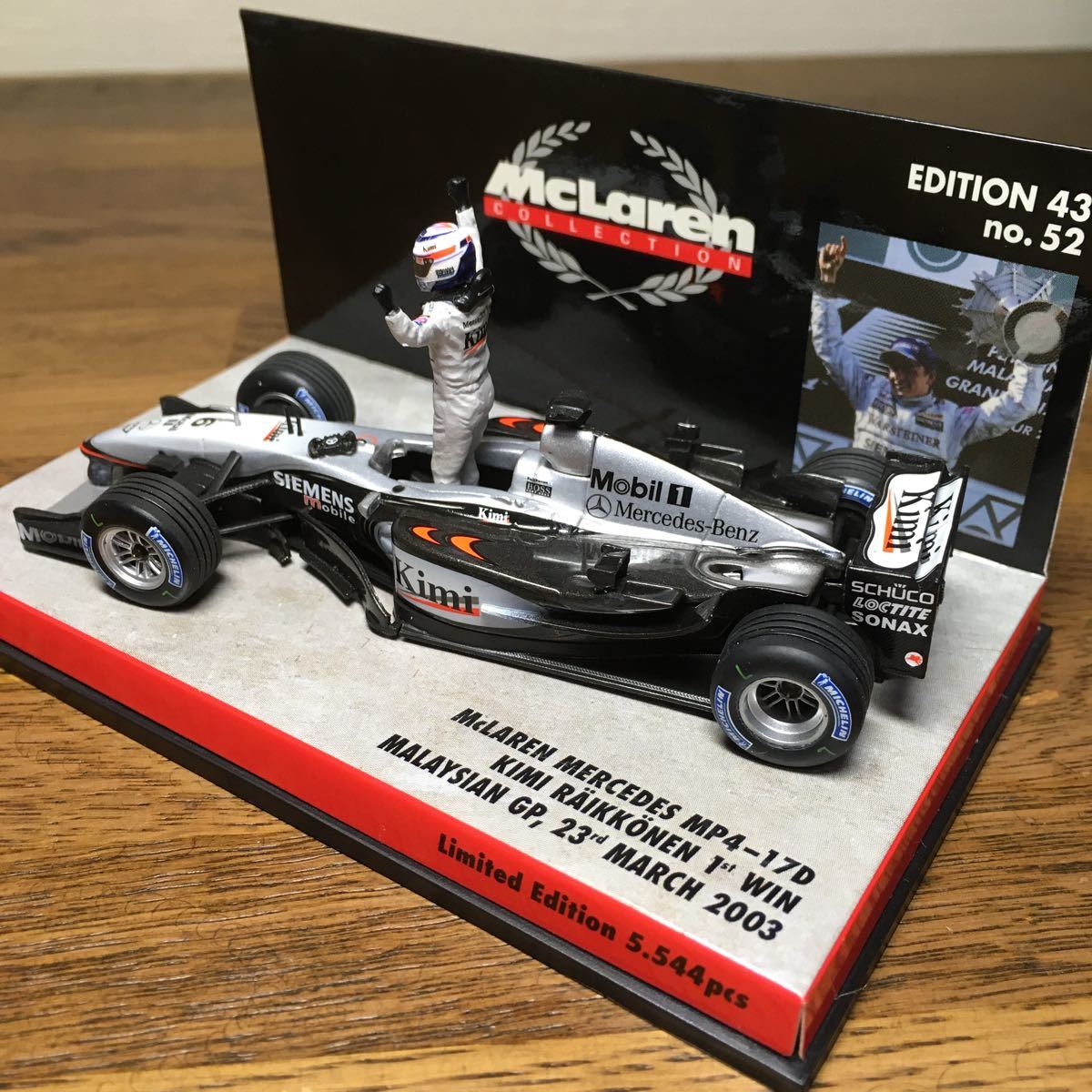 MINICHAMPS ライコネン 初優勝 マレーシア 2003 Mclaren F1 MP4-17D #6