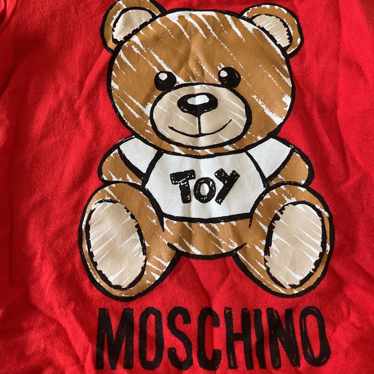 美品 MOSCHINO KID モスキーノ ブランドロゴ＆teddy bearプリント 半袖 