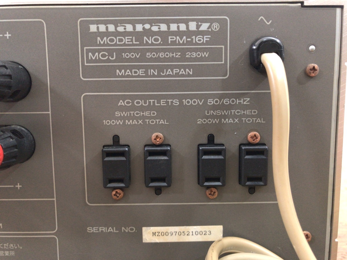 Marantz PM-16 - | Yahoo!オークション 「pm-16f」オーディオ機器の