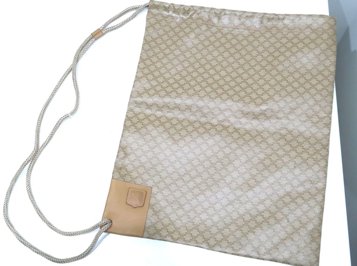 ショルダーバッグ CELINE 巾着 セリーヌ マカダム ミニバッグ 巾着型 