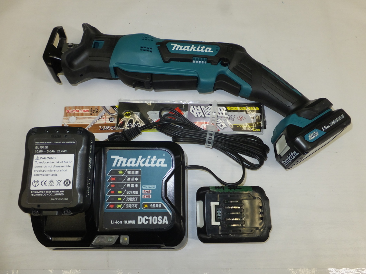 キレイ★マキタ makita 充電式レシプロソー JR104DSH 10.8V バッテリ 3個★