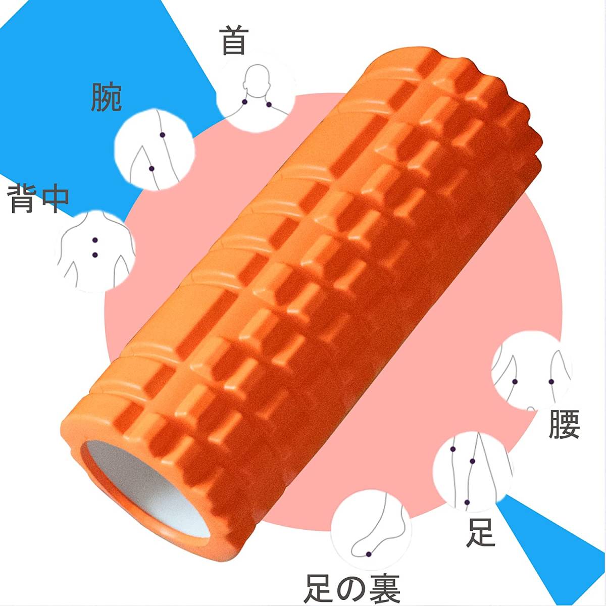 フォームローラー WELLONE 筋膜ストレッチ リリース グリッド フォームローラー_4