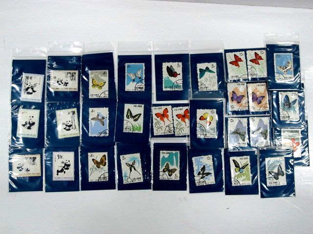 □中国古切手□**未使用パンダ1973 6種完/特56 蝶