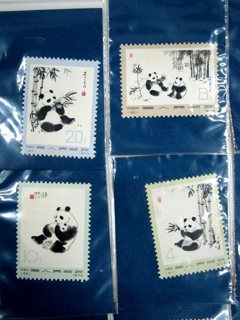 □中国古切手□**未使用パンダ1973 6種完/特56 蝶