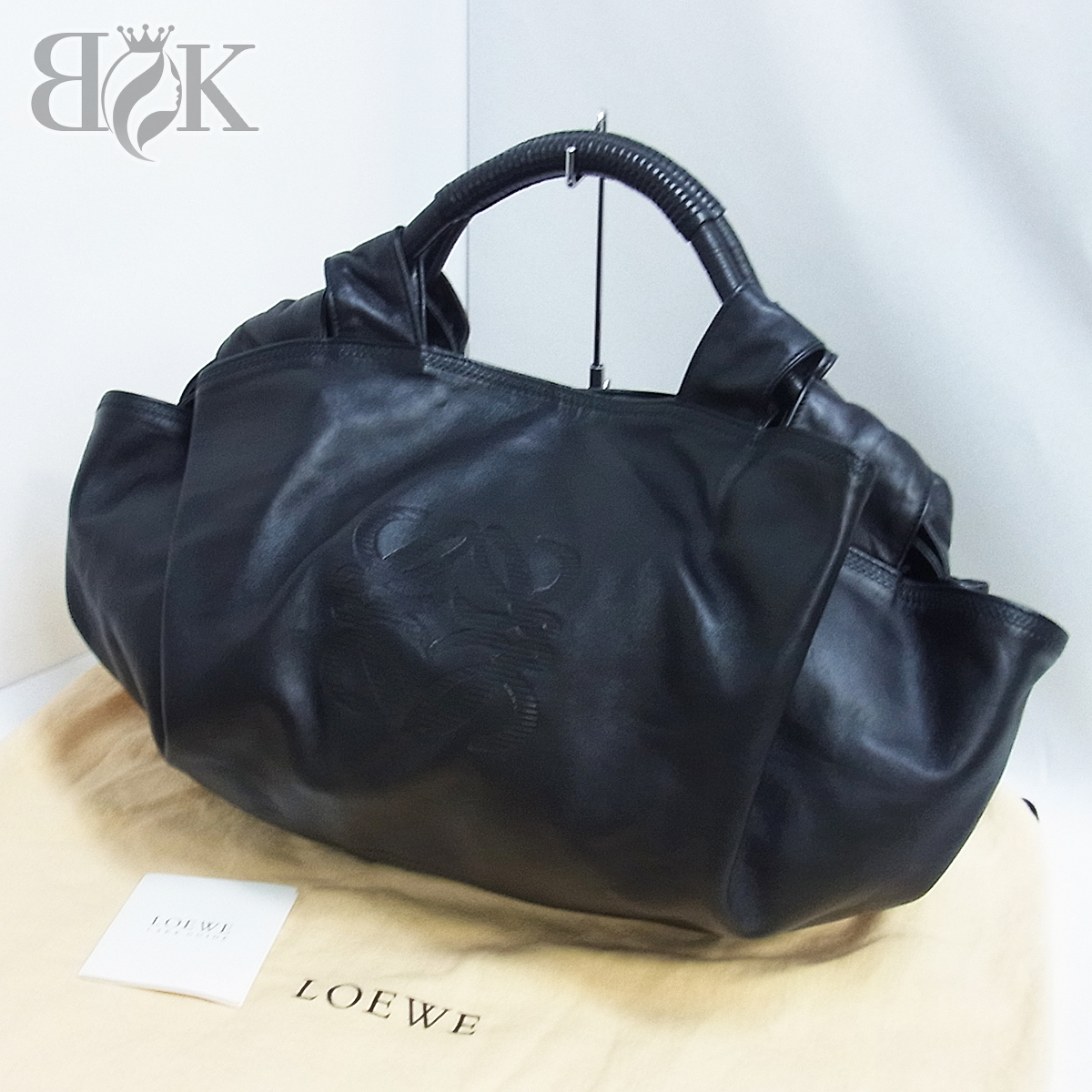 ロエベ ナッパアイレ トート ハンドバッグ レザー ブラック LOEWE ★