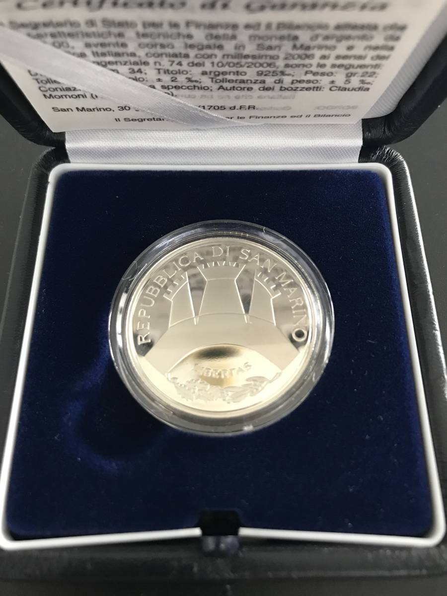 スリーグレイセス　2006 サンマリノ　銀貨　10ユーロ　イタリア　アントニオ・カノーヴァ　箱付き