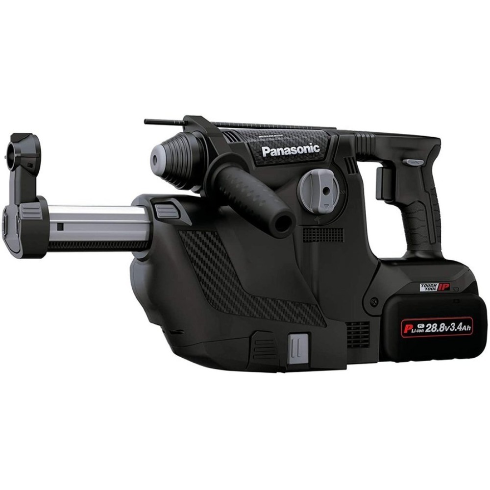 未開封品 Panasonic (パナソニック) 28.8V 3.4Ah 充電ハンマードリル 黒 ケース・充電器・電池2個・集じんシステム付 EZ7881PC2V-B