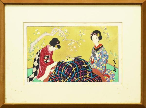 真作 Wish 竹久夢二 こたつ 木版画 夢二式美人画 一世風靡 宵待草 作詩者 木版画 売買されたオークション情報 Yahooの商品情報をアーカイブ公開 オークファン Aucfan Com
