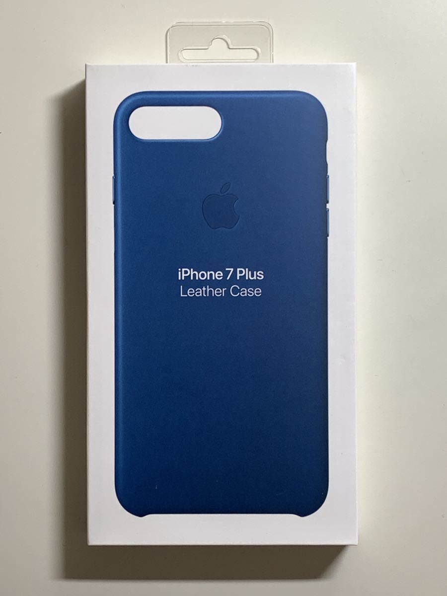 新品】アップル純正 iPhone 7 Plus / 8 Plus レザーケース・サファイア