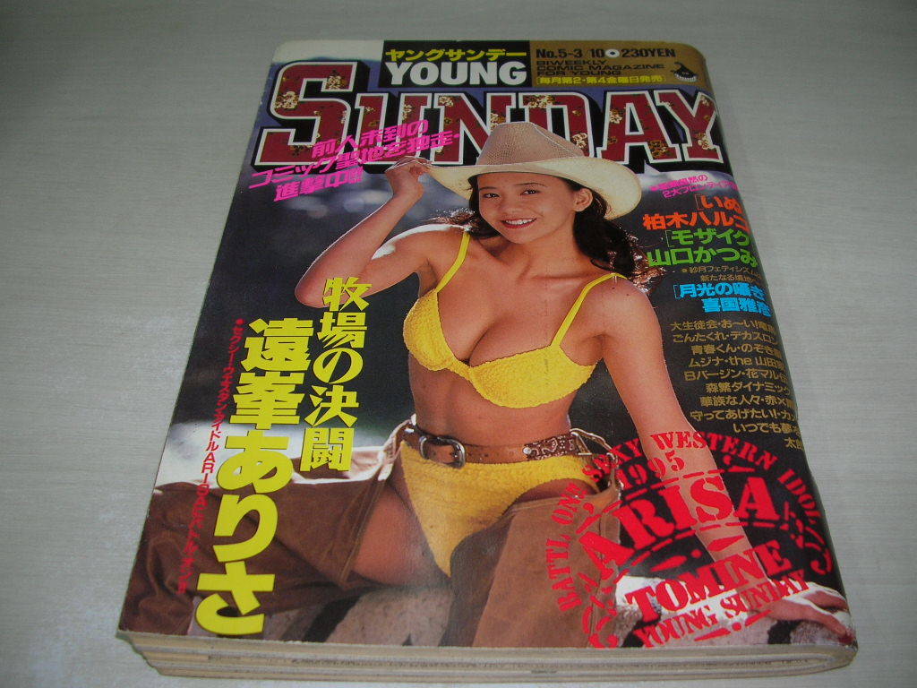 ヤングサンデー NO.5 1995年3月10日号 遠峯ありさ(華原朋美) 表紙+巻頭