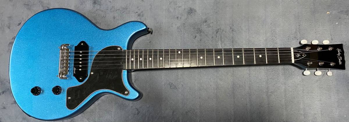 Harley Benton DC-Junior Pelham Blue 美品 　　検索：Gibson Lespaul junior　