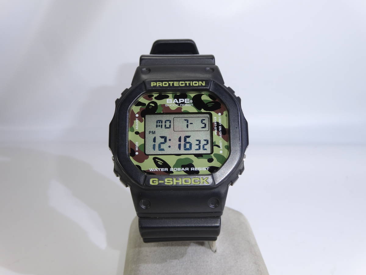 ☆カシオ CASIO G-SHOCK DW-5600VT アベイシングエイプ A BATHING PE メンズ 中古 ☆
