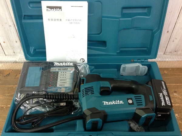 【WH-9894】 新品未使用 makita マキタ 充電式空気入れ MP180D 18V 6.0Ah バッテリー1個 フルセット