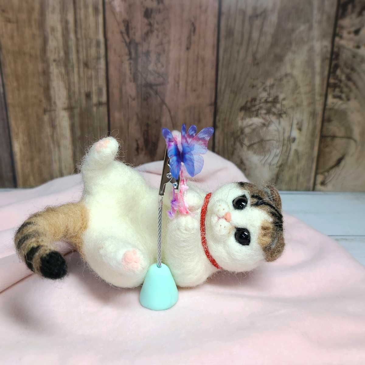 羊毛フェルト 猫 キジトラ ハンドメイド 手作りキット | 羊毛フェルト
