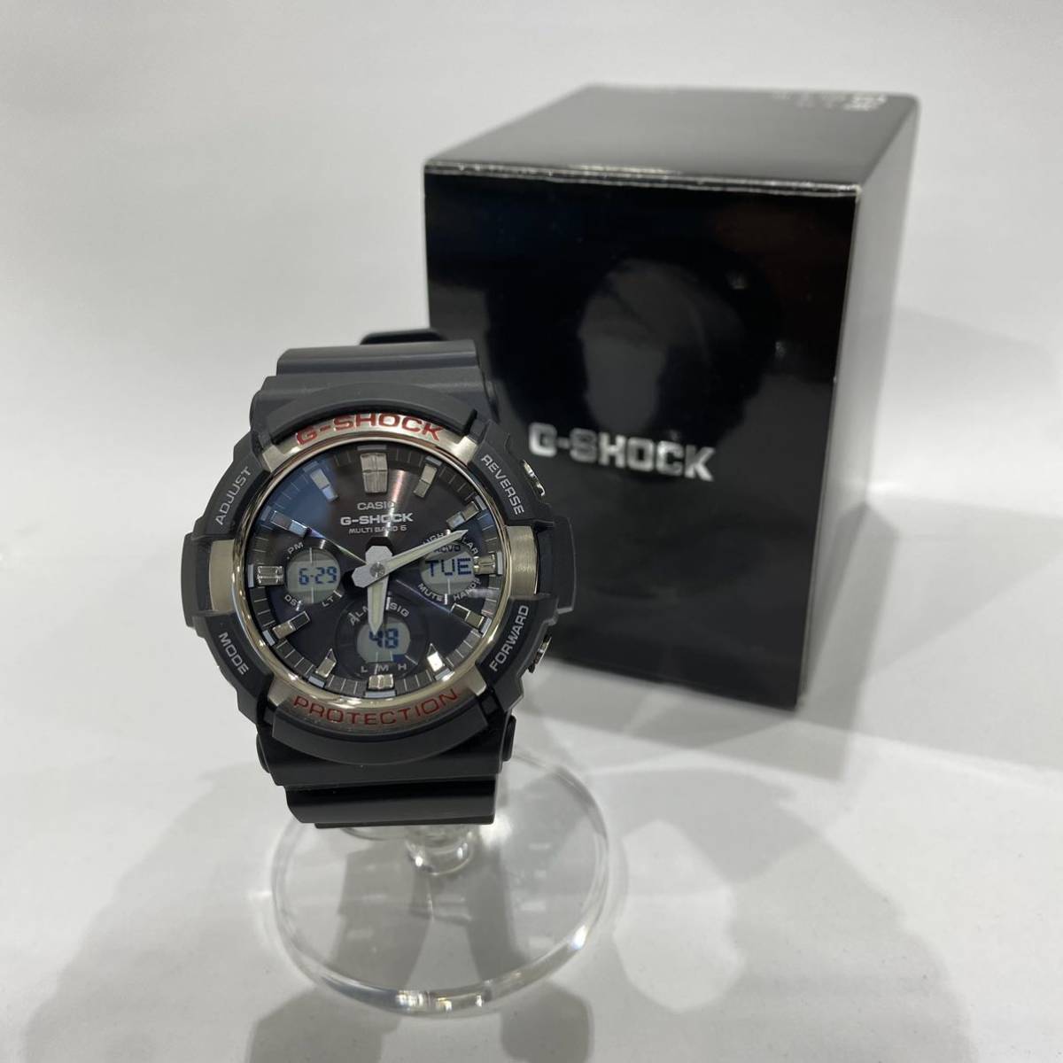 【CASIO 】美品 G-SHOCK 電波ソーラー GAW-100-1AJFカシオ Gショック ビッグケース デジアナts202112