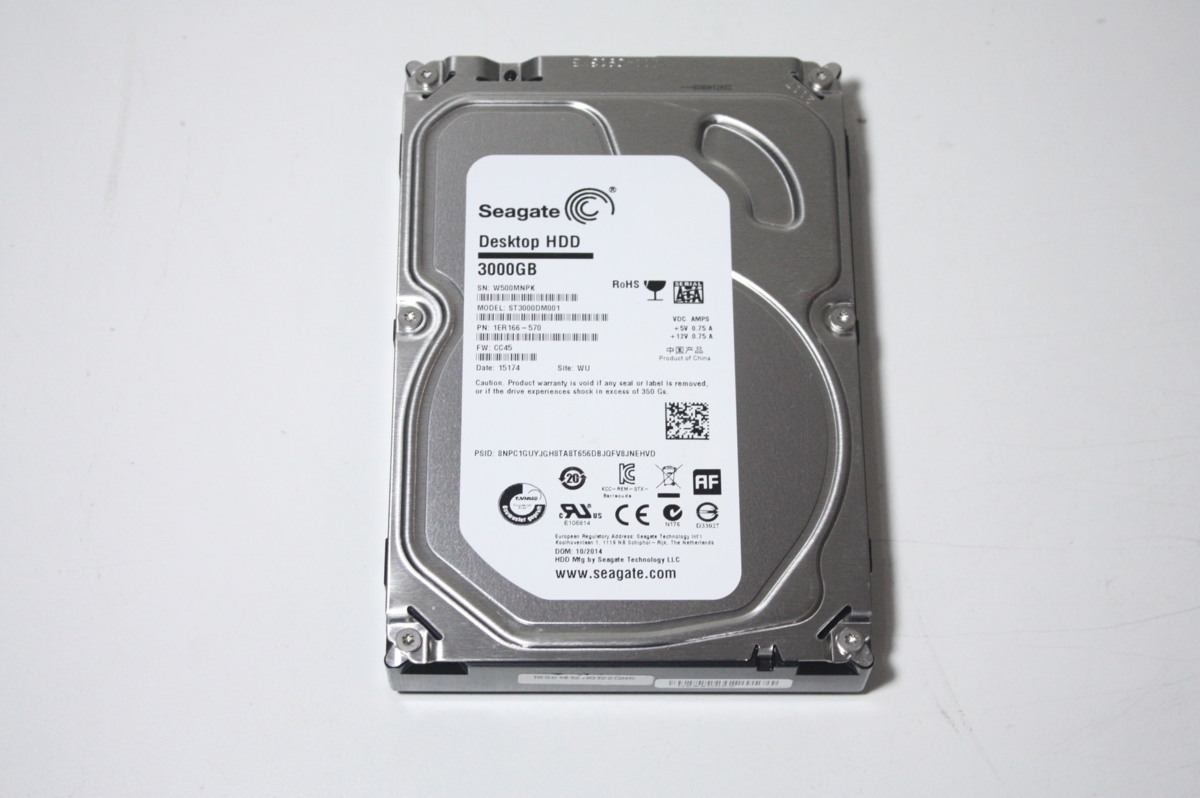 HOT，大人気 Z353 使用時間少 3TB Seagate ST3000DM001 3.5インチ 3TB 7200RPM SATA(2TB～)｜売買されたオークション情報、yahooの商品情報をアーカイブ公開 - オークファン 3.5 SerialATA