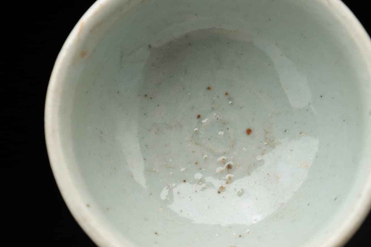 CV854 朝鮮古美術 李朝白磁盃 砂高台 李朝白磁杯 白瓷杯 白磁小碗 白磁
