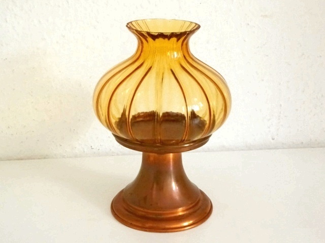 ●○ステンレス×ガラス製 キャンドルランプ○●ろうそく燭台ドイツヨーロッパレトロビンテージアンティークヴィンテージDDR東ドイツ