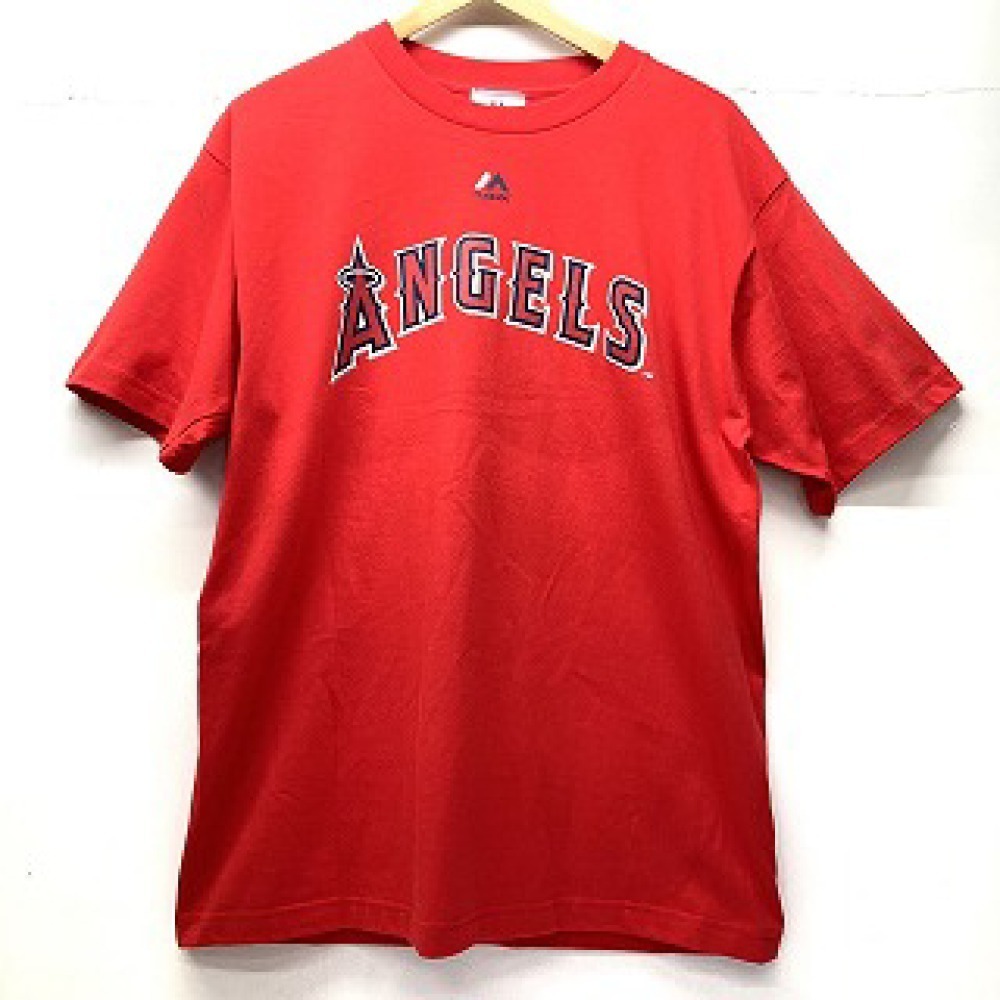 【アメリカ購入】シリアルナンバータグ付新品✨エンジェルス　大谷翔平　TシャツM 未使用◇大谷翔平 Tシャツ マジェスティック MLB エンジェルス レッド
