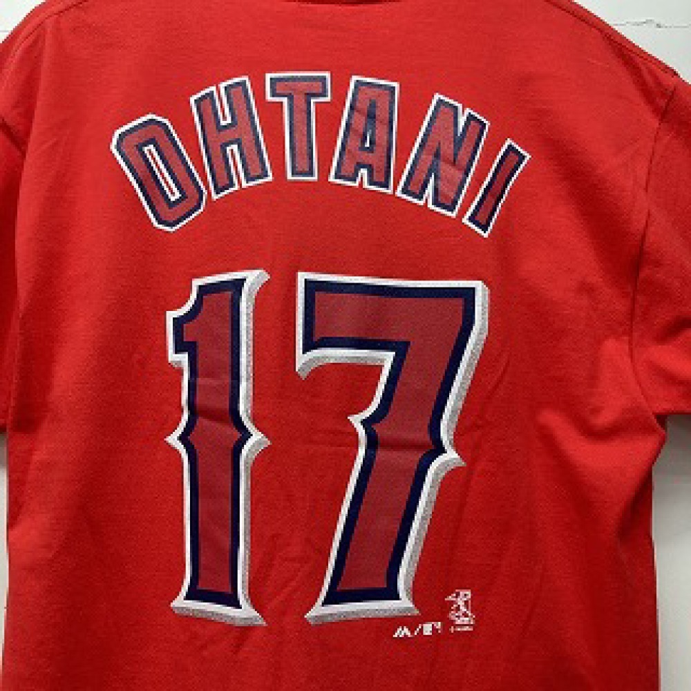 未使用◇大谷翔平 Tシャツ マジェスティック MLB エンジェルス レッド