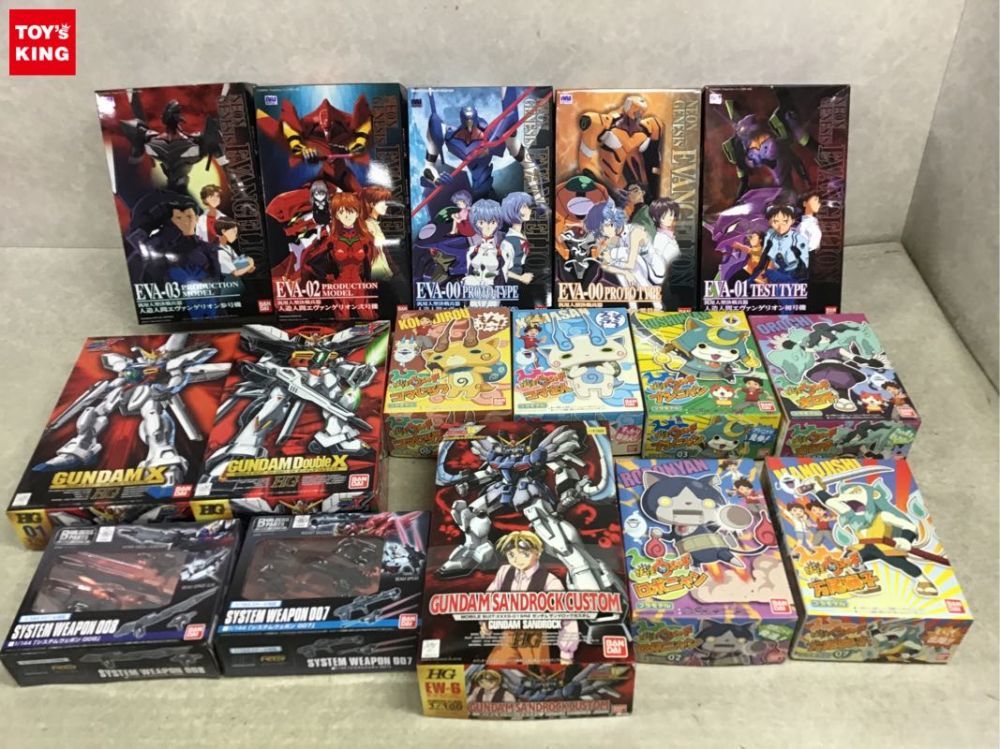 1円～ 同梱不可 ジャンク バンダイ 人造人間エヴァンゲリオン初号機、HG 1/100 ガンダムダブルエックス 他