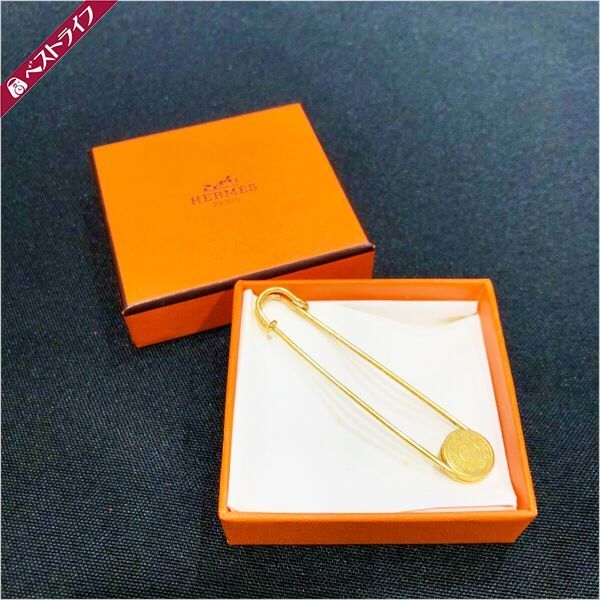 エルメス HERMES セリエ ピンブローチ ゴールド ブローチ ゴールド