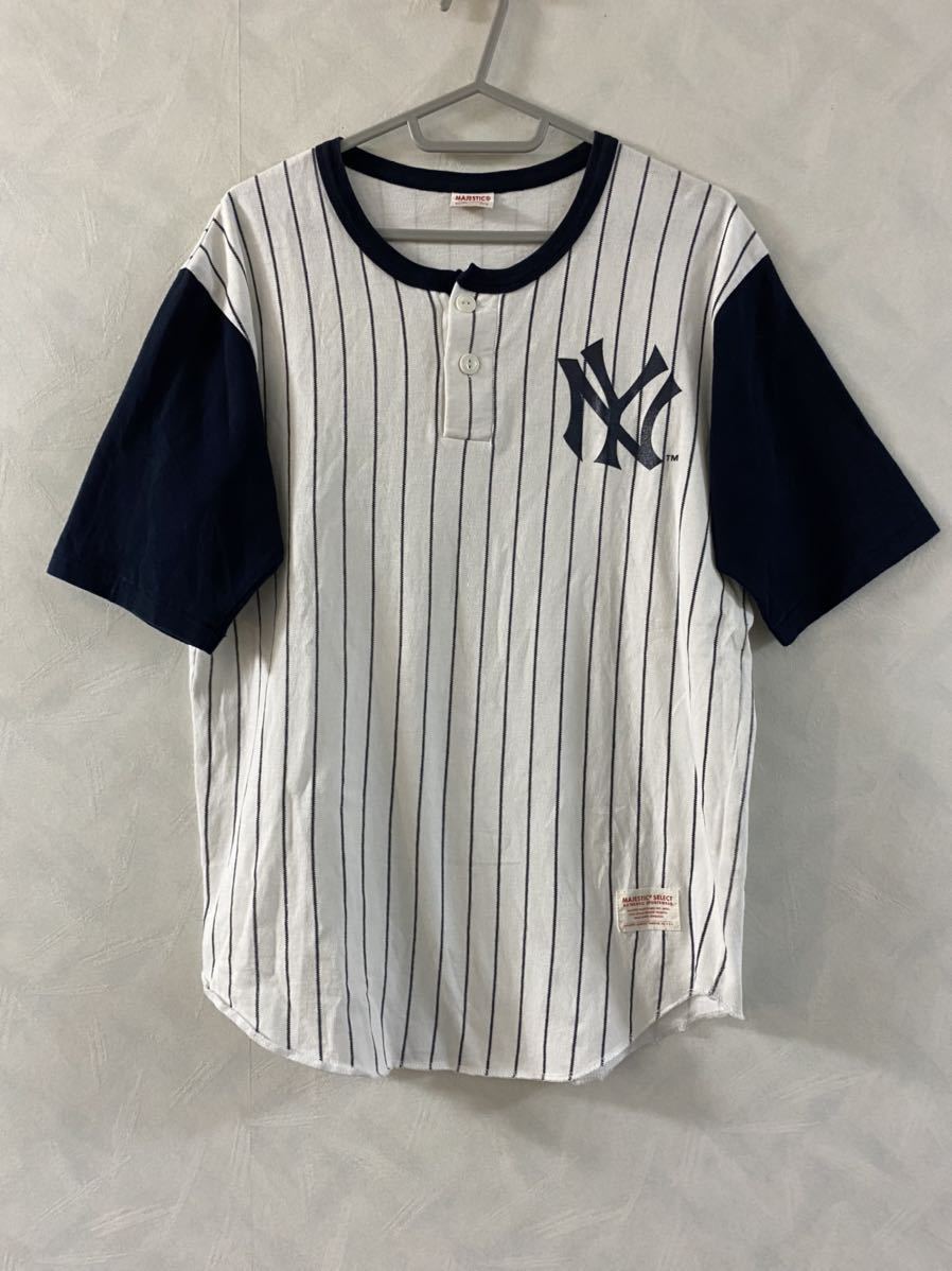 MAJESTIC New York Yankees ベースボールシャツ サイズM ニューヨーク