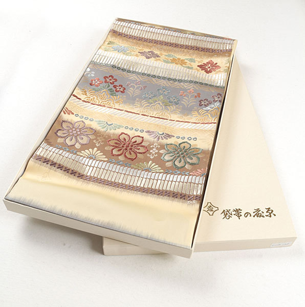 和遊館】OFE804 仕立付！西陣名門『藤原』謹製唐織高級袋帯 花縅段文 