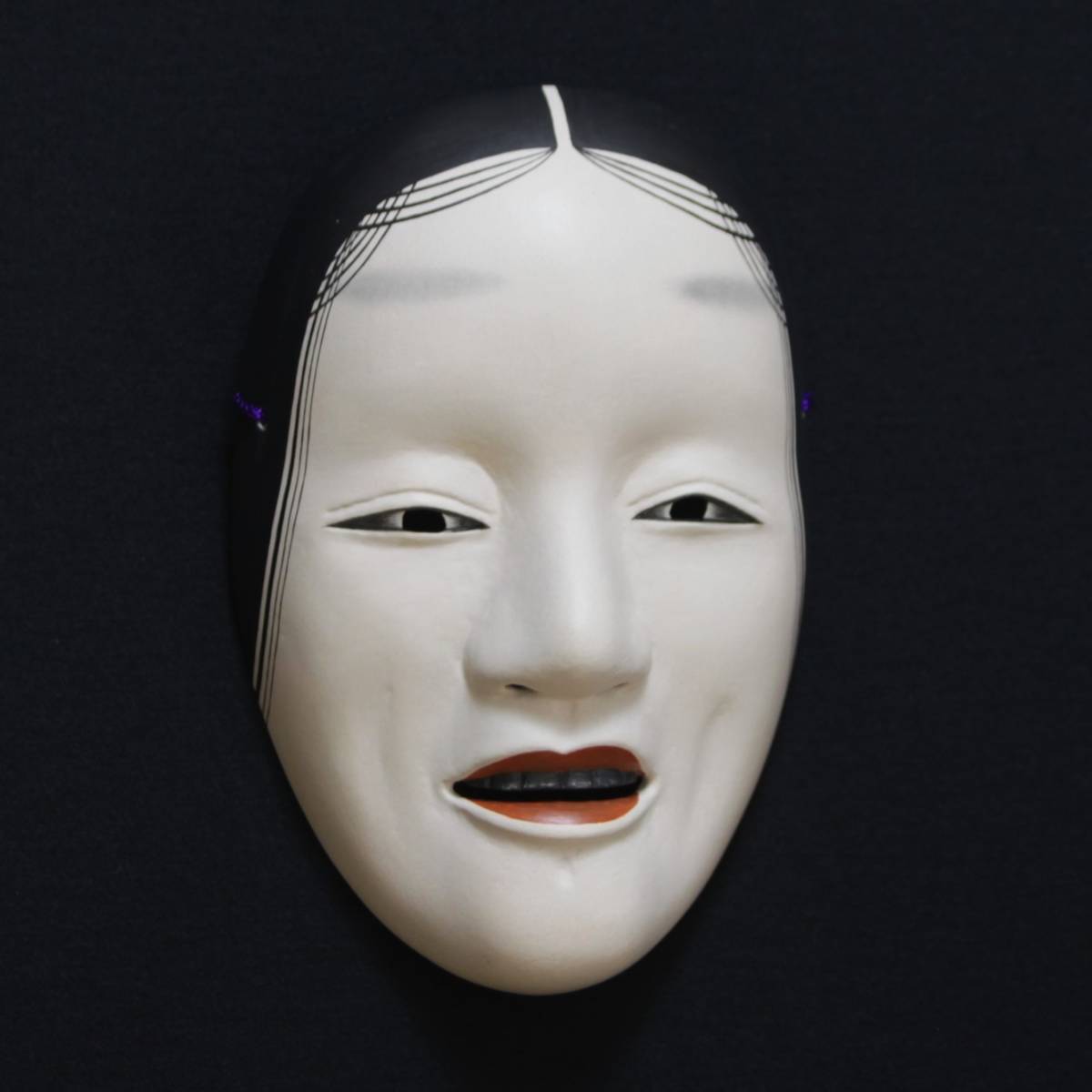 能面 狂言面 彩] 深井／ふかい 木彫彩色 神楽面 木彫 - 作古面・木彫