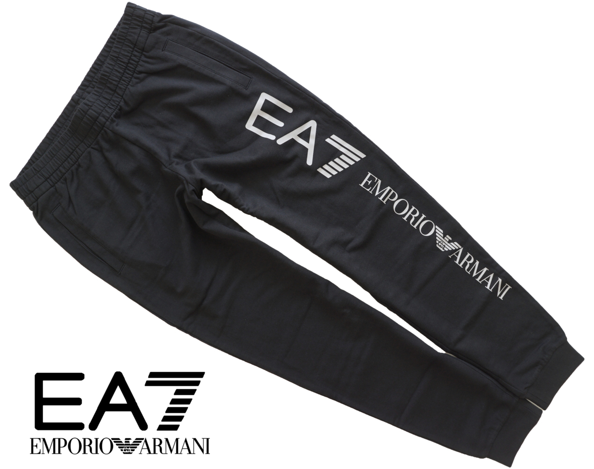 2020◆新品◆エンポリオアルマーニ EA7◆格違い BIGロゴ スウェットパンツ ジョガーパンツ トラックパンツ M 黒◆EMPORIO ARMANI ファッション アルマーニ