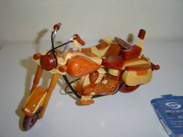 ◆サイドカー◆オートバイ◆木製◆新品◆インテリアに◆100_1