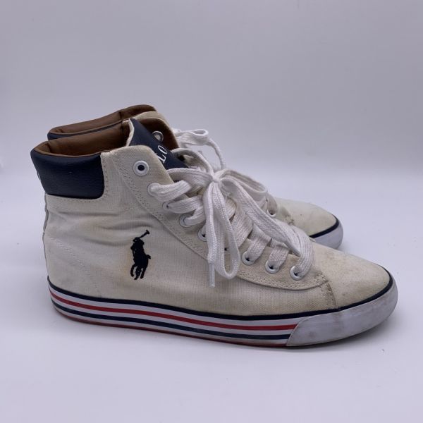 Polo Ralph Lauren ポロ ラルフローレン ハイカットスニーカー キャンバス ネイビー Us7 5 25 5cm Kt0718 25 5cm 売買されたオークション情報 Yahooの商品情報をアーカイブ公開 オークファン Aucfan Com