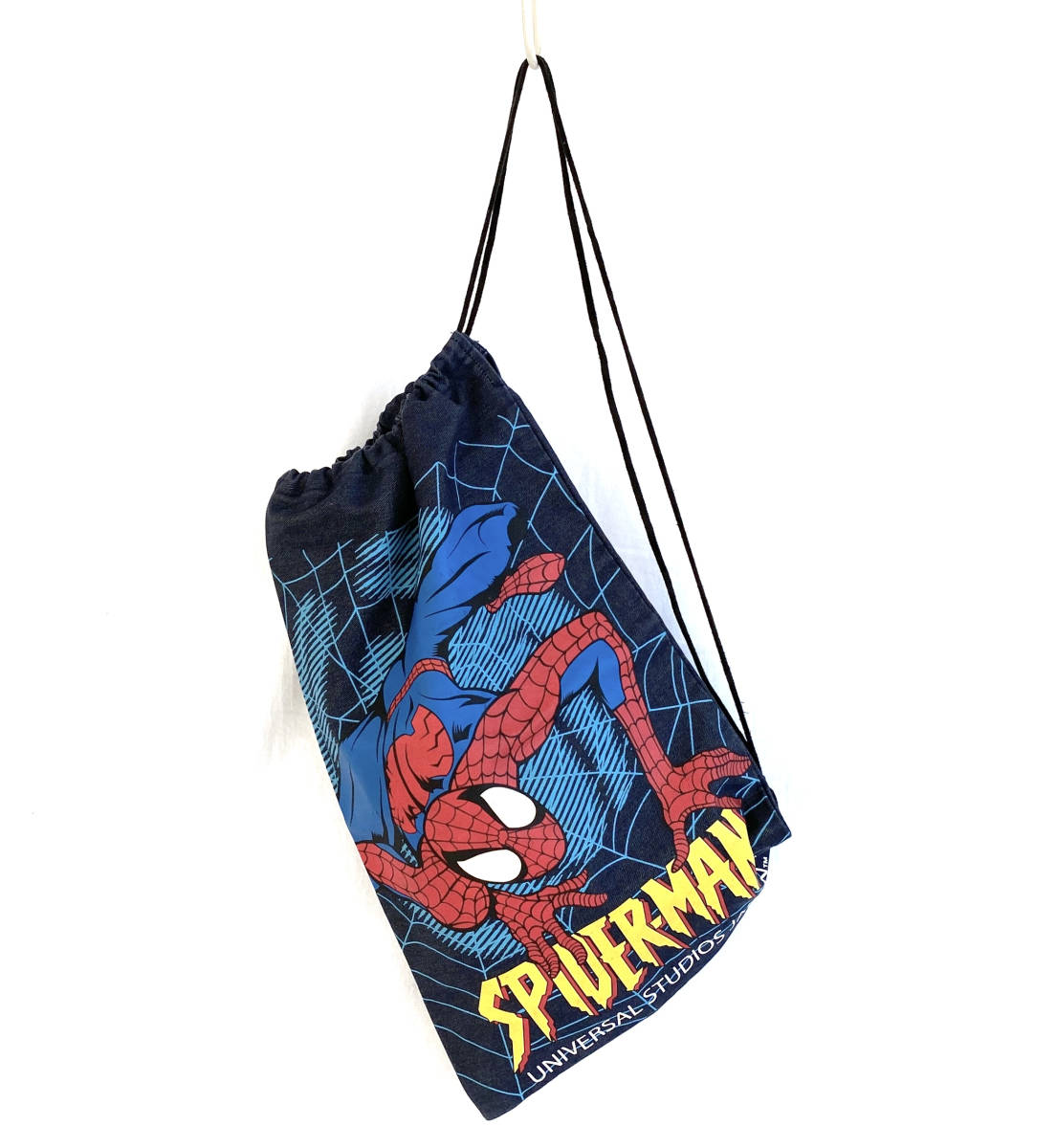 Marvel スパイダーマン デニム 巾着型バッグ 肩掛け 斜めがけ 布袋 イラストプリント ユニバーサルスタジオジャパン Usj P3 スパイダーマン 売買されたオークション情報 Yahooの商品情報をアーカイブ公開 オークファン Aucfan Com