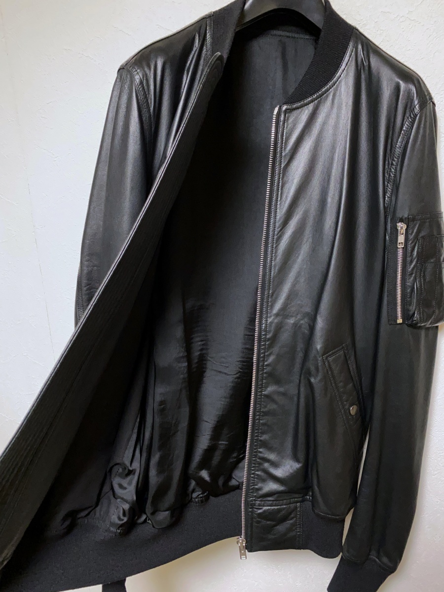 Rick Owens リックオウエンス レザーブルゾン ラムレザー レザー 
