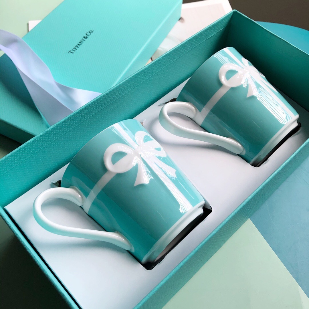 【保管未使用】 ティファニー ブルーボックス　ペア マグカップ 箱付_2