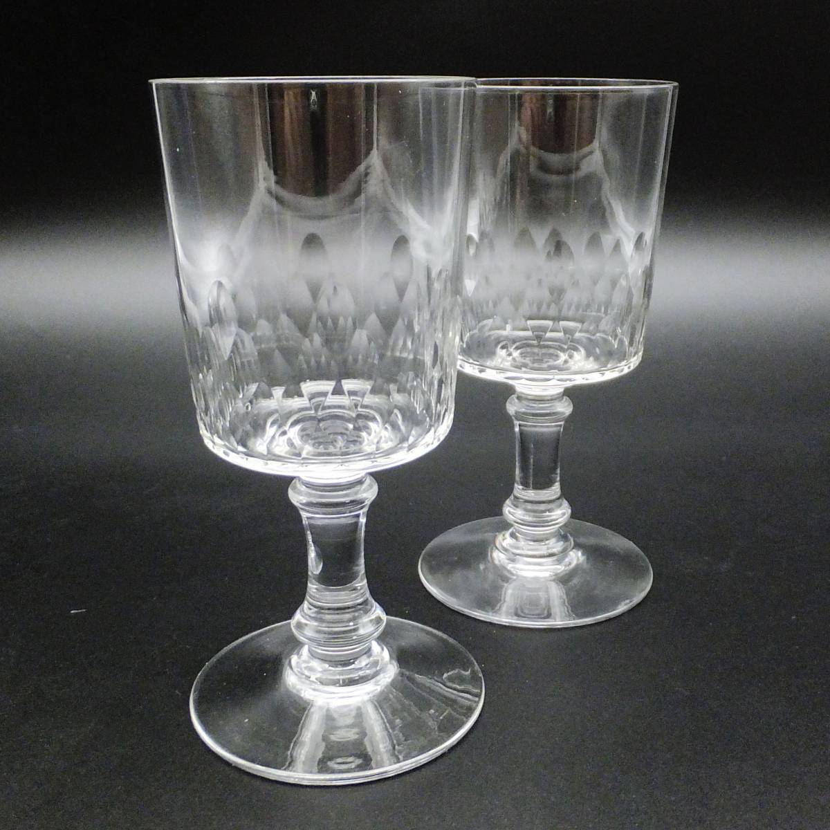 【極希少】バカラ リシュリュー モデル ワイン グラス BACCARAT RICHELIEU 2客 ペア セット 高級 クリスタル アンティーク アールデコ Y1