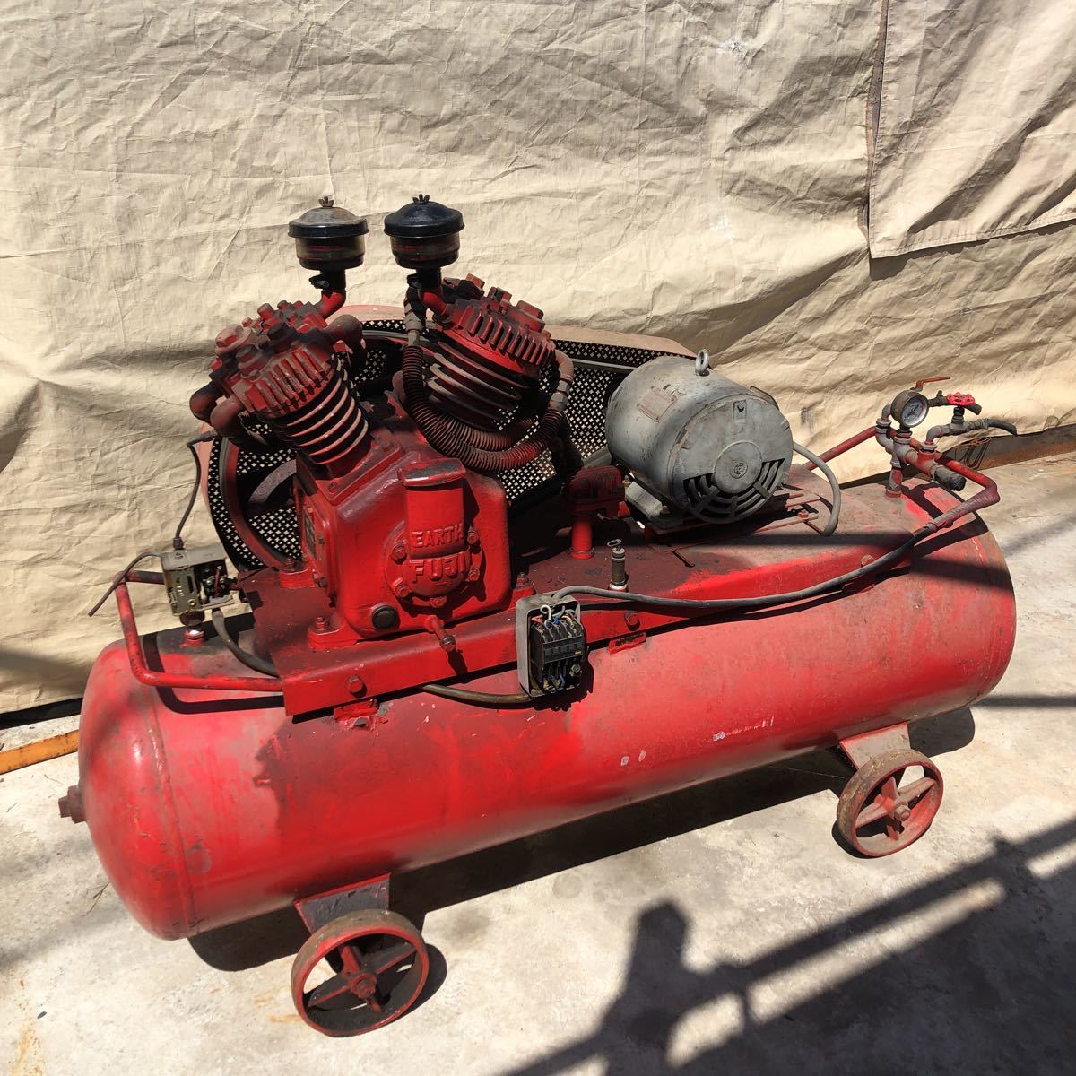 EARTH FUJI エアーコンプレッサー OW-35 3.7kW（5馬力 3.7kw 2026年 