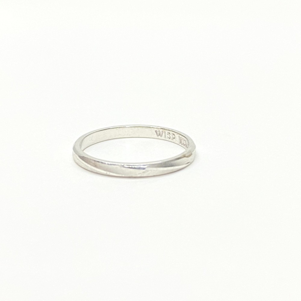 中古◆WISP（ウィスプ）K10 WG ホワイトゴールド 指輪 リング 金 9号 シンプル レディース アクセサリー