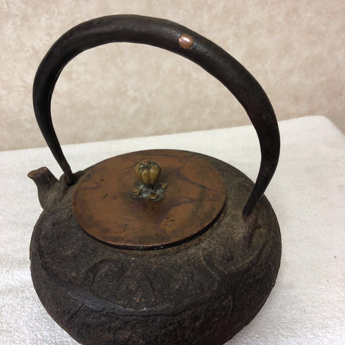 龍文堂造 鉄瓶 鉄瓶龍文堂 煎茶道具 造 流煎茶道具 持手銀