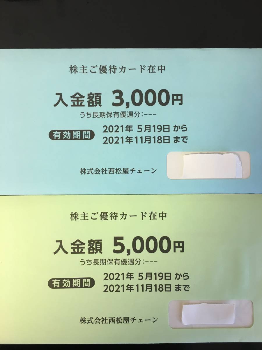 西松屋 株主優待カード 8000円分 未開封