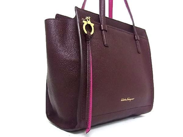 1円 □極美品□ Salvatore Ferragamo フェラガモ EZ-21 F216 レザー