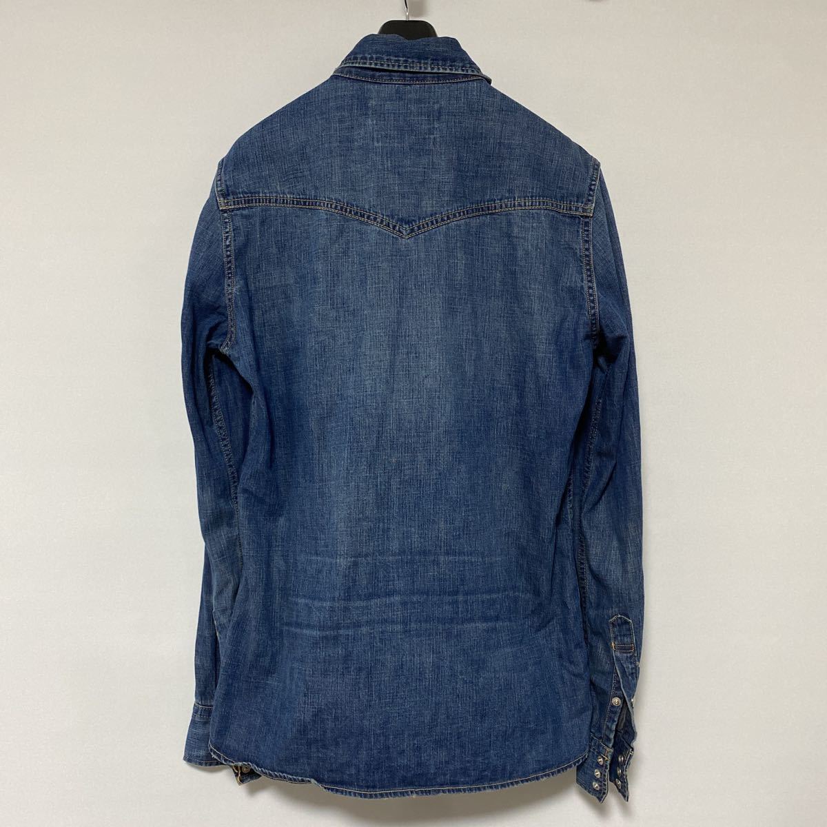 美品 レミレリーフ インディゴ ブルー 加工 スタッズ デニム 